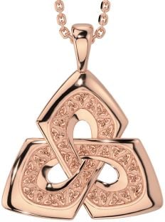 Rose Gold Celtic Trinity Knot Necklace