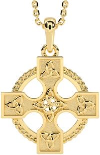 Gold Celtic Cross Necklace