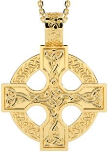 Gold Silver Celtic Cross Necklace