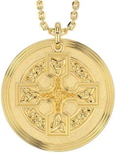 Gold Silver Celtic Cross Necklace