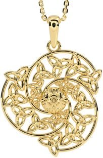 Gold Celtic Trinity knot Warrior Necklace