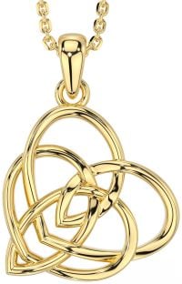 Gold Silver Celtic Heart Necklace