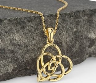 Gold Silver Celtic Heart Necklace