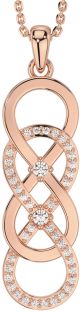 Diamond Rose Gold Infinity Necklace