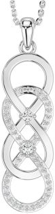 Diamond White Gold Infinity Necklace