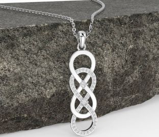 Diamond White Gold Infinity Necklace