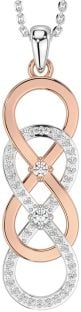 Diamond White Rose Gold Infinity Necklace