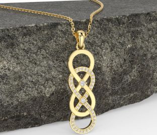 Diamond Gold Infinity Necklace