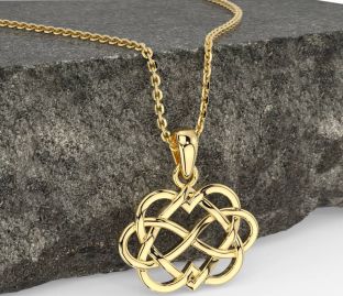 Gold Silver Infinity Heart Necklace