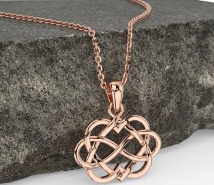 Rose Gold Infinity Heart Necklace