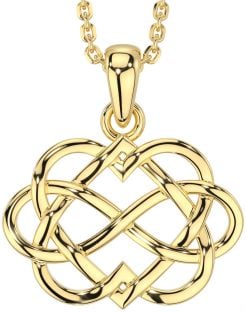 Gold Infinity Heart Necklace