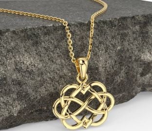 Gold Infinity Heart Necklace