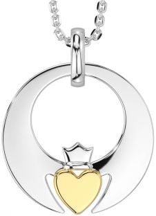 Gold Silver Claddagh Necklace