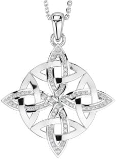 Celtic Diamond Silver Colier cruce