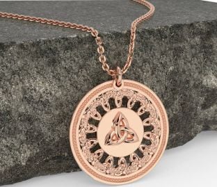 Rose Gold Silver Celtic Trinity Knot Necklace