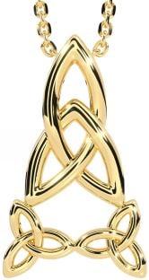 Gold Silver Celtic Trinity Knot Necklace