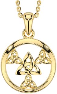 Gold Silver Celtic Trinity Knot Necklace