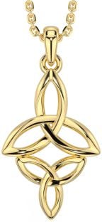 Gold Silver Celtic Trinity Knot Necklace