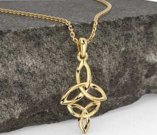 Gold Silver Celtic Trinity Knot Necklace