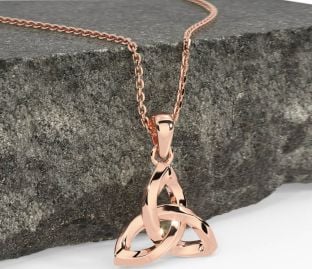 Rose Gold Celtic Trinity Knot Necklace