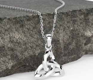 Vit Guld Keltiskt Treenighet Knut Halsband