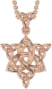 Rose Gold Celtic Trinity Knot Necklace