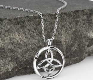 Argent celtique Trinité Noeud Collier