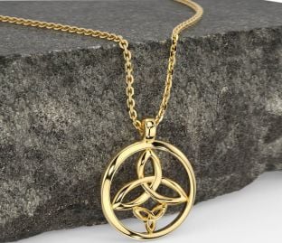 Gold Celtic Trinity Knot Necklace