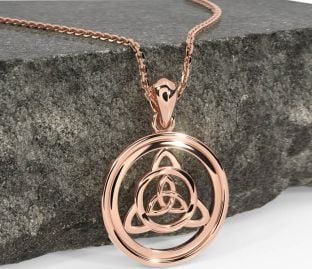 Rose Gold Celtic Trinity Knot Necklace