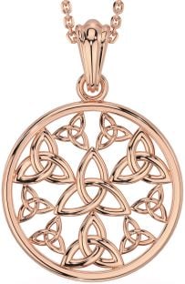 Rose Gold Celtic Trinity Knot Necklace