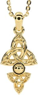 Gold Silver Celtic Trinity Knot Necklace