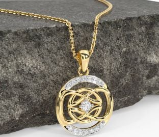 Diamond Gold Celtic Necklace