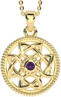 Alexandrite Gold Silver Celtic Necklace