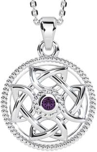 Alexandrite Silver Celtic Necklace