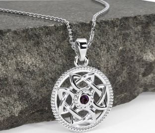 Alexandrite Silver Celtic Necklace