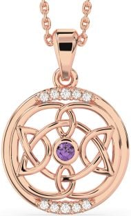 Diamant Alexandrit Rose Gold keltisch Halskette