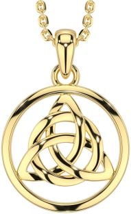 Gold Celtic Trinity Knot Necklace