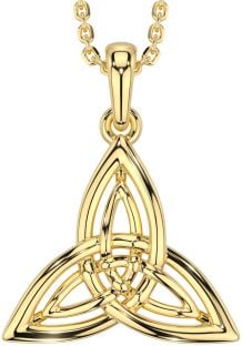 Gold Silver Celtic Trinity Knot Necklace