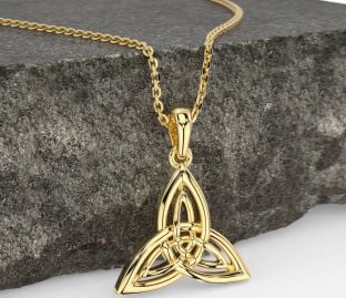 Gold Celtic Trinity Knot Necklace