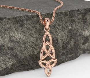 Rose Gold Celtic Trinity Knot Necklace
