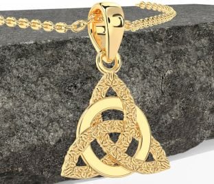 Gold Silver Celtic Trinity Knot Necklace