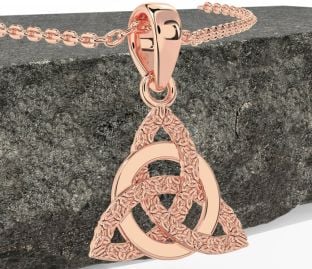 Rose Gold Celtic Trinity Knot Necklace