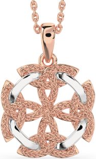 Rose Gold Silber keltisch Kreuzen Halskette