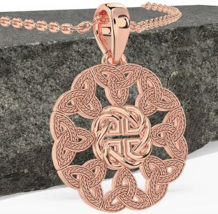 Rose Gold Silver Celtic Trinity Knot Necklace