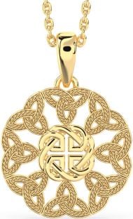 Gold Silver Celtic Trinity Knot Necklace