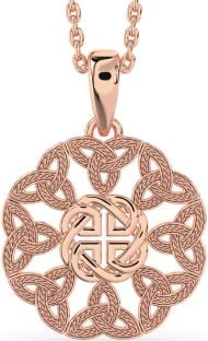 Rose Gold Celtic Trinity Knot Necklace