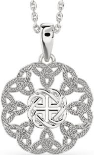 White Gold Celtic Trinity Knot Necklace