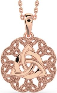 Rose Gold Celtic Trinity Knot Necklace