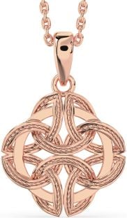 Rose Gold Silver Celtic Necklace