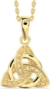 Gold Silver Celtic Trinity Knot Necklace